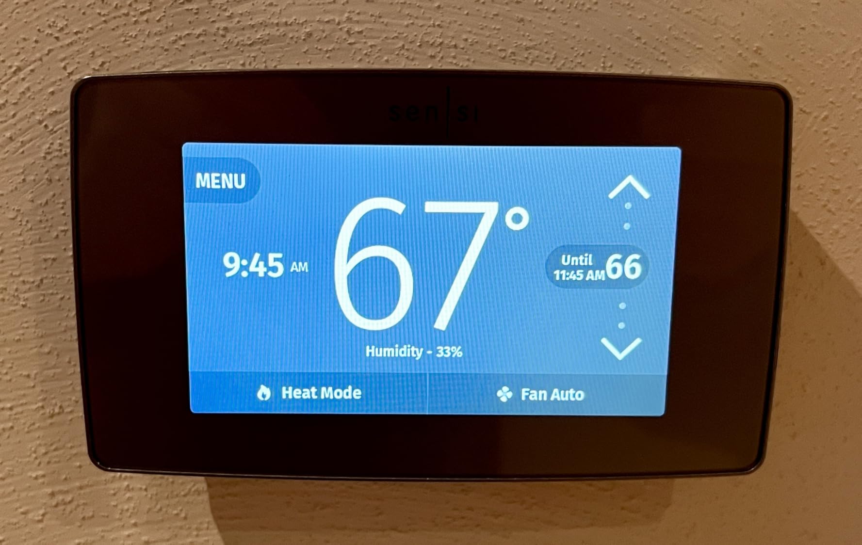 Sensi Touch Smart Thermostat by Emerson with Touchscreen Color Display, Programmable, Wi-Fi, Mobile App, Easy DIY, Data Privacy, Works with Alexa, Energy Star Certified customer photo 1