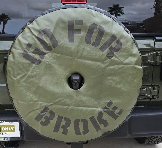 PVC Leather Custom Spare Tire Cover - Durable Personlized Tire Cover with Your Logo Photo Design - Heavy Duty Spare Tire Covers Compatible for Jeep Wrangler Trailer SUV Bronco RV customer photo 2