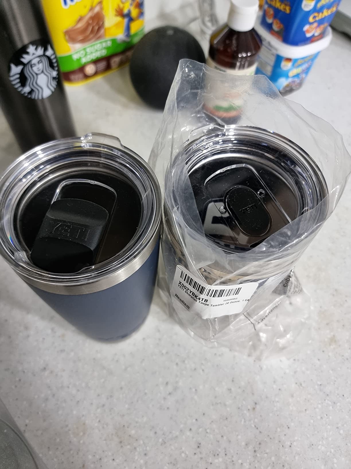 Rambler 20 oz Tumbler, Stainless Steel, Vacuum Insulated with MagSlider Lid, Sharptail Taupe customer photo 1