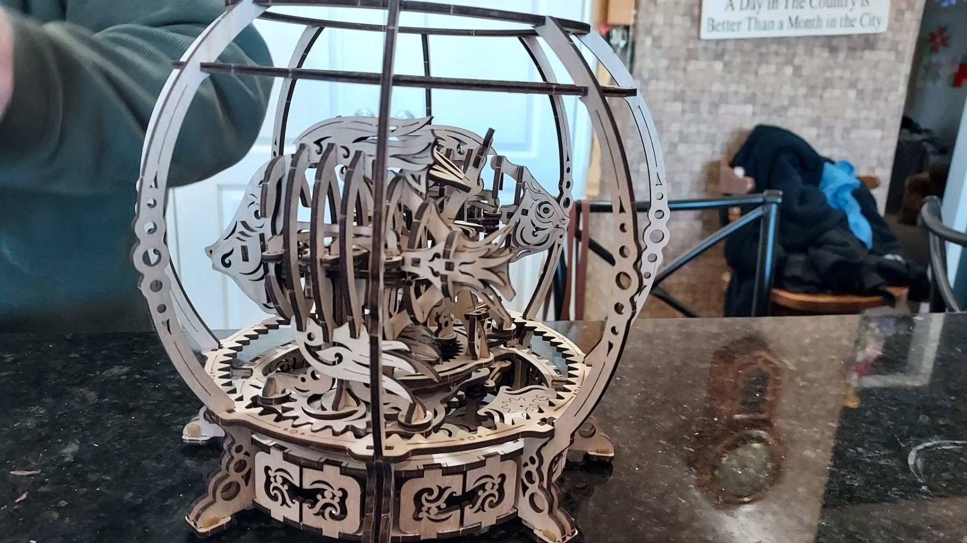 UGEARS Aquarium 3D Wooden Puzzles for Adults - Wooden Model Kits for Adults Mechanical Aquarium Puzzles for Adult Unique Wooden Puzzle Brain Teaser, Hobby Set Home Decoration customer photo 2