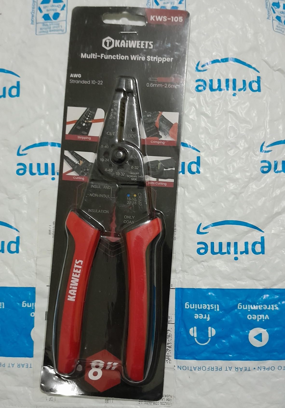 KAIWEETS Wire Stripper 10-22 AWG Wire Splicer Cable Stripper Multipurpose Wire Stripping Tool Electrical Wire Pliers customer photo 1