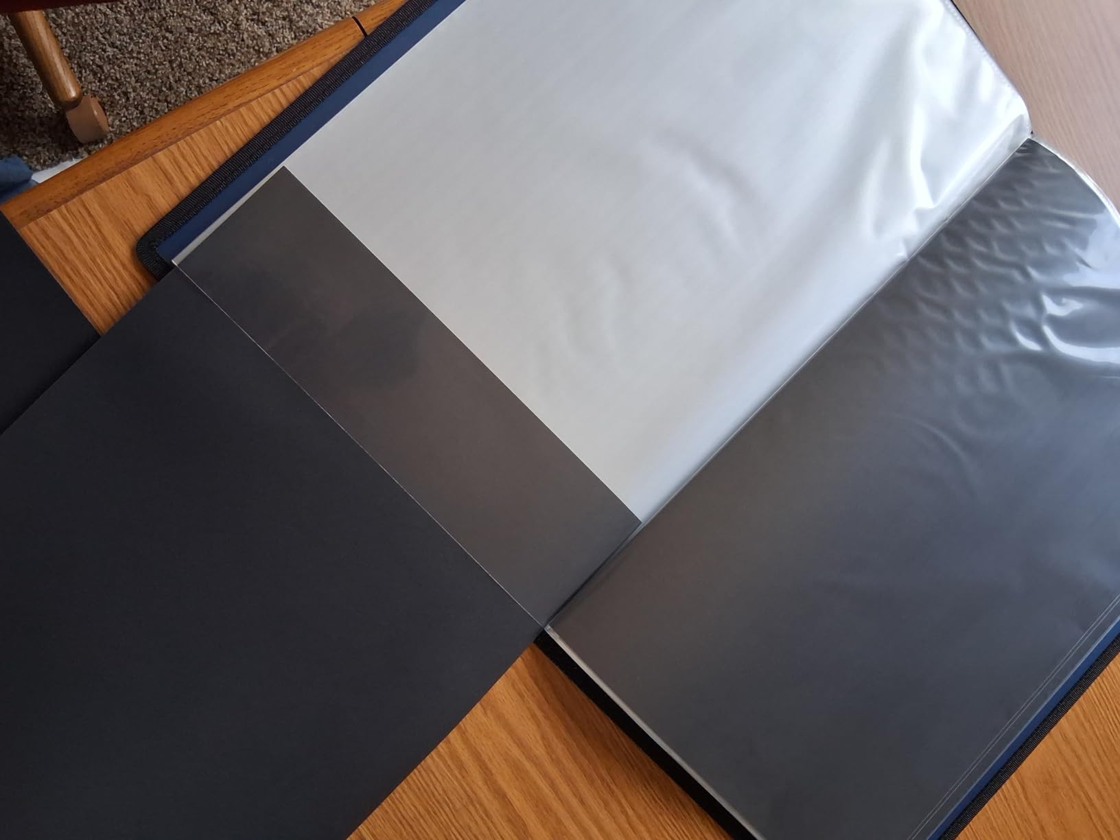 Dunwell 12x18 Art Portfolio Binder with Mounting Paper (Black), Large Portfolio Folder for Artwork Storage, 24 Clear Sleeves Display 48 Pages, 12 x 18 Presentation Book, Acid-Free Poly customer photo 2