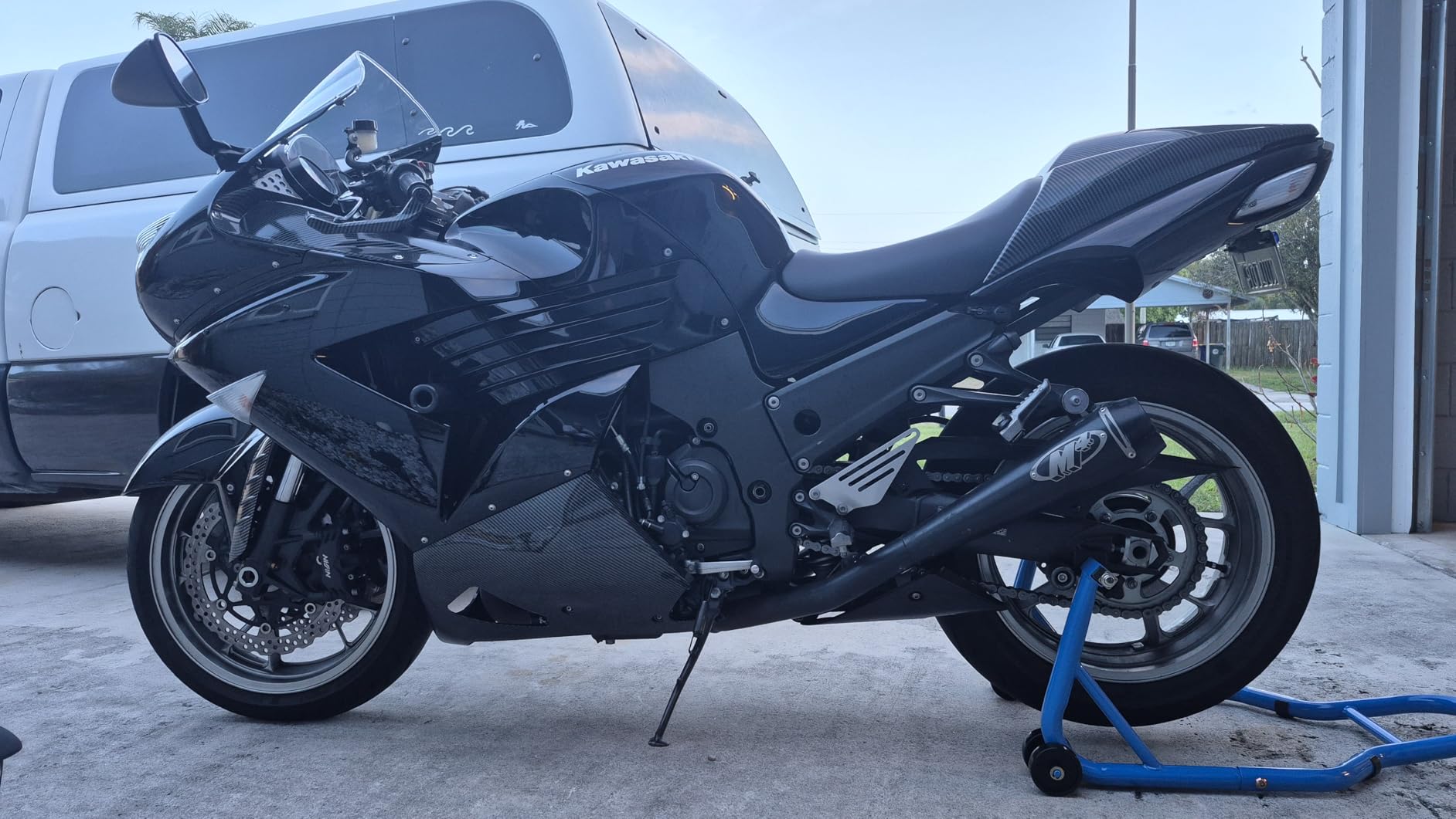 Jack Boss Motorcycle Stand Rear Combo Wheel Lift Stands, 500Lbs Capacity, Swingarm Spool Paddock Stands for Sport Bike, Fit for Yamaha, for Honda, Suitable for Kawasaki customer photo 1