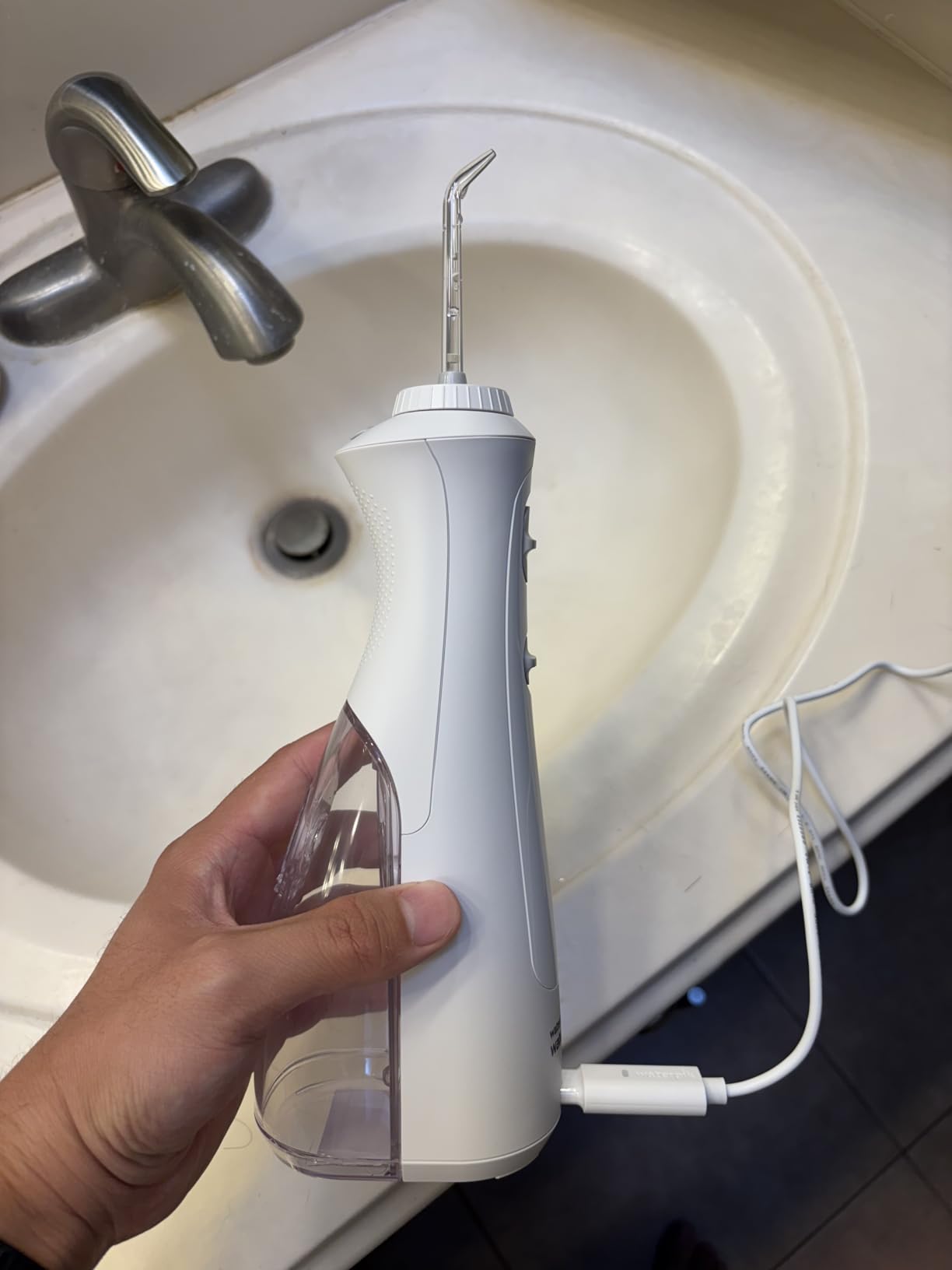 Waterpik Cordless Pearl Portable Water Flosser, Rechargeable, White customer photo 2