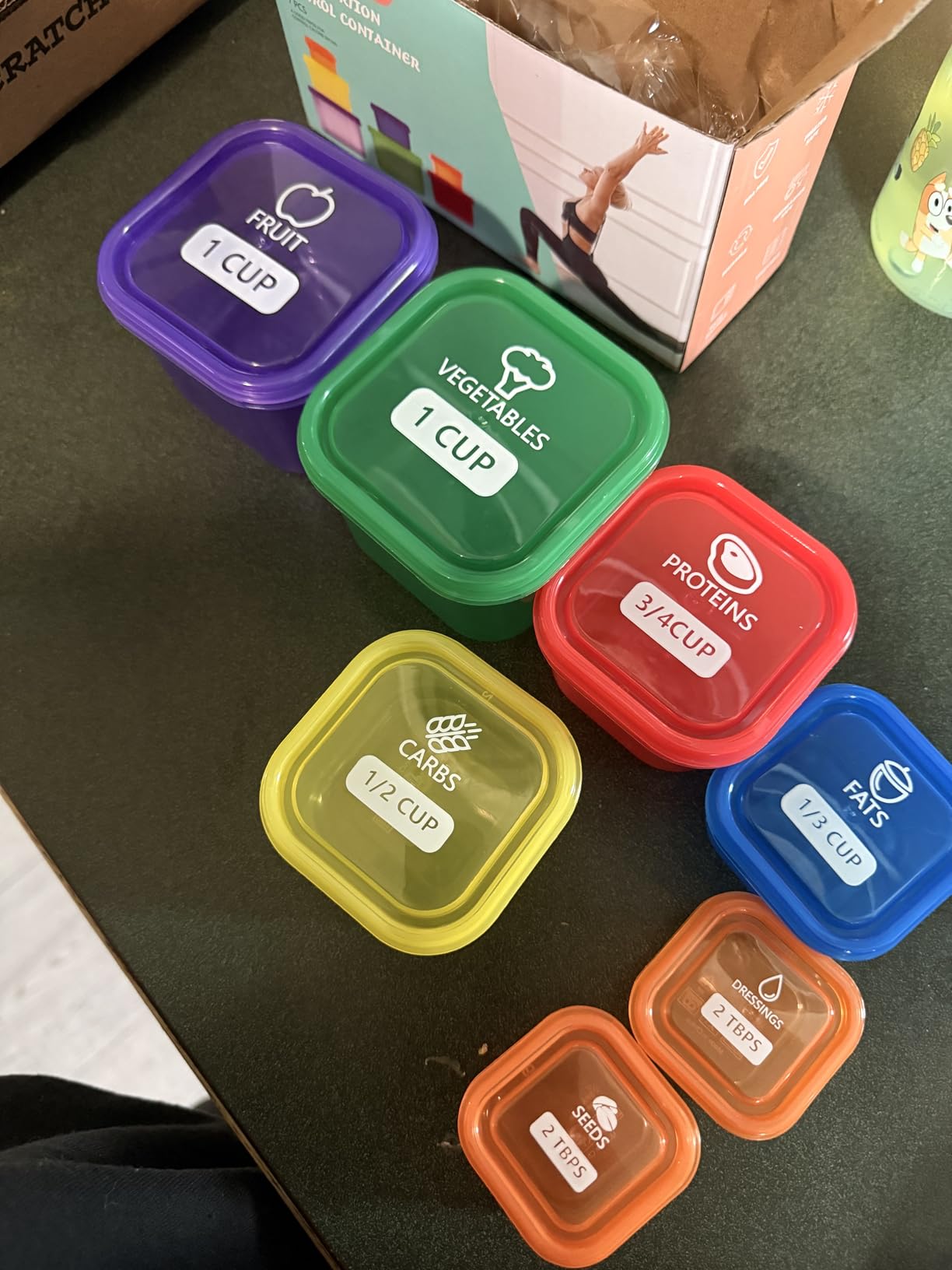 Finorder 21 Day Portion Control Container Kit (14-Piece) with Complete Guide, BPA Free Food Portion Container Set for Meal Prep, 21 Day Lose Weight System (HN-PC) customer photo 1