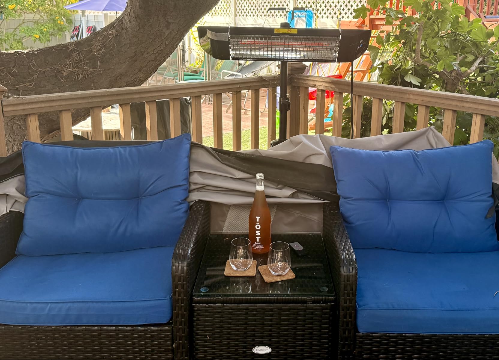 Paraheeter Electric Outdoor Heater, Infrared Patio Heater for Outdoor/Indoor Use, Wall Mounted/Ceiling/Tripod customer photo 2