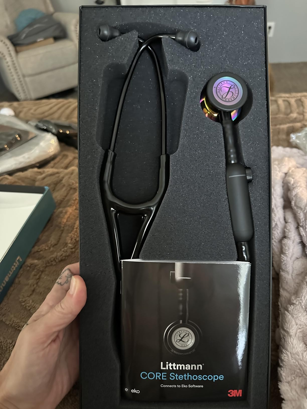 3M Littmann CORE Digital Stethoscope - Up To 40x Amplification, Active Noise Cancellation, In-App Sound Wave Visualization - High Polish Copper Chestpiece customer photo 2