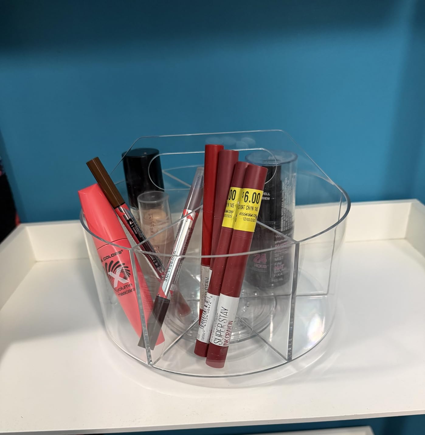 Absonic 250pcs Acrylic Pencil Holder Marker Organizer, 360-Degree Rotating Pen Holder, Crayon Organizers for Kids customer photo 1