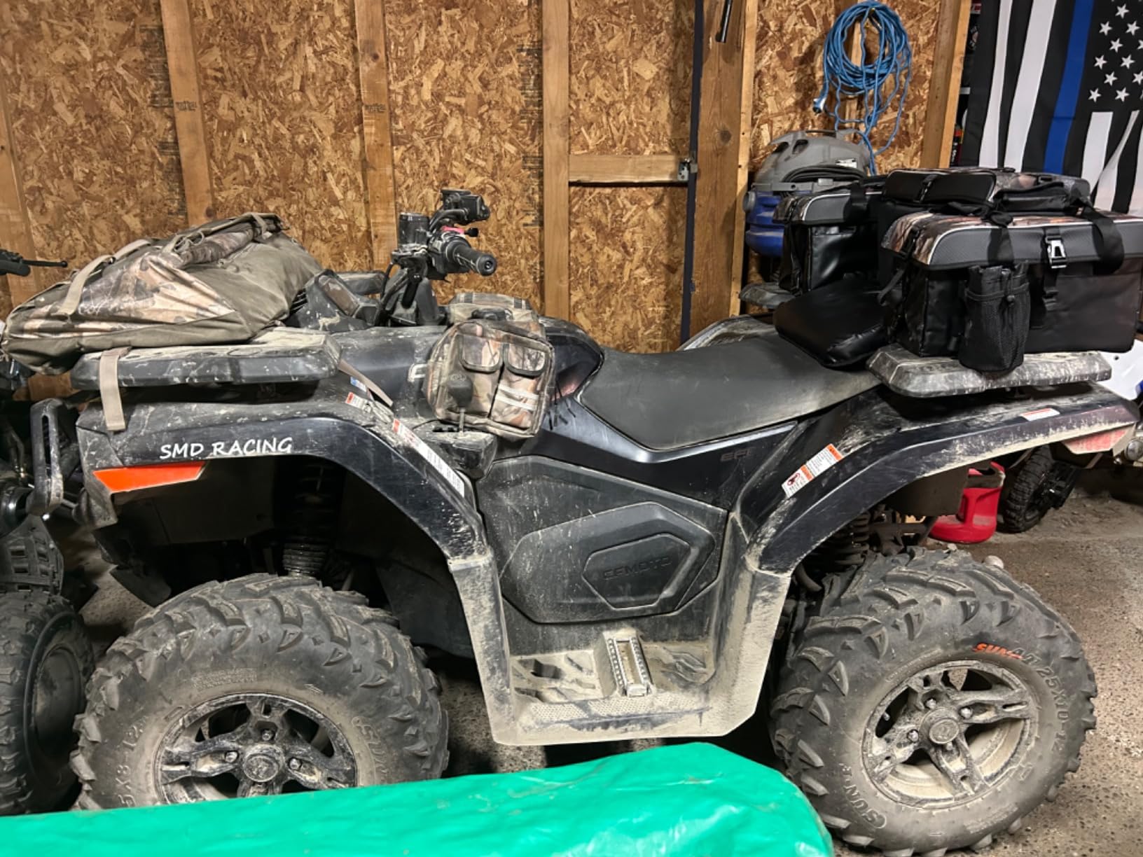 KEMIMOTO ATV Storage Bags with Cooler Bag, 76L Large ATV Bags Rear Rack Bag, Upgraded Four Wheel Cargo Rear Seat Bags Compatible with Polaris Sportsman Fourtrax Can-Am Kawasaki Arctic Cat CFMOTO customer photo 2