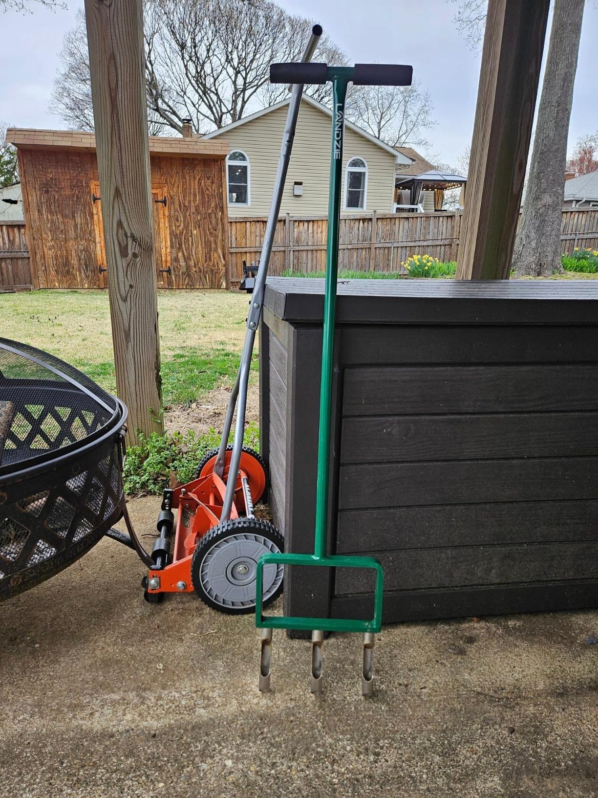 Landzie - The Original Hollow Tine Lawn Aerator Tool - 42 Inch Core Aerator and Grass Aeration Tool Lawn Tools - Stainless Steel Manual Lawn Aerator Plug Aerator and Aerator Lawn Tool customer photo 1