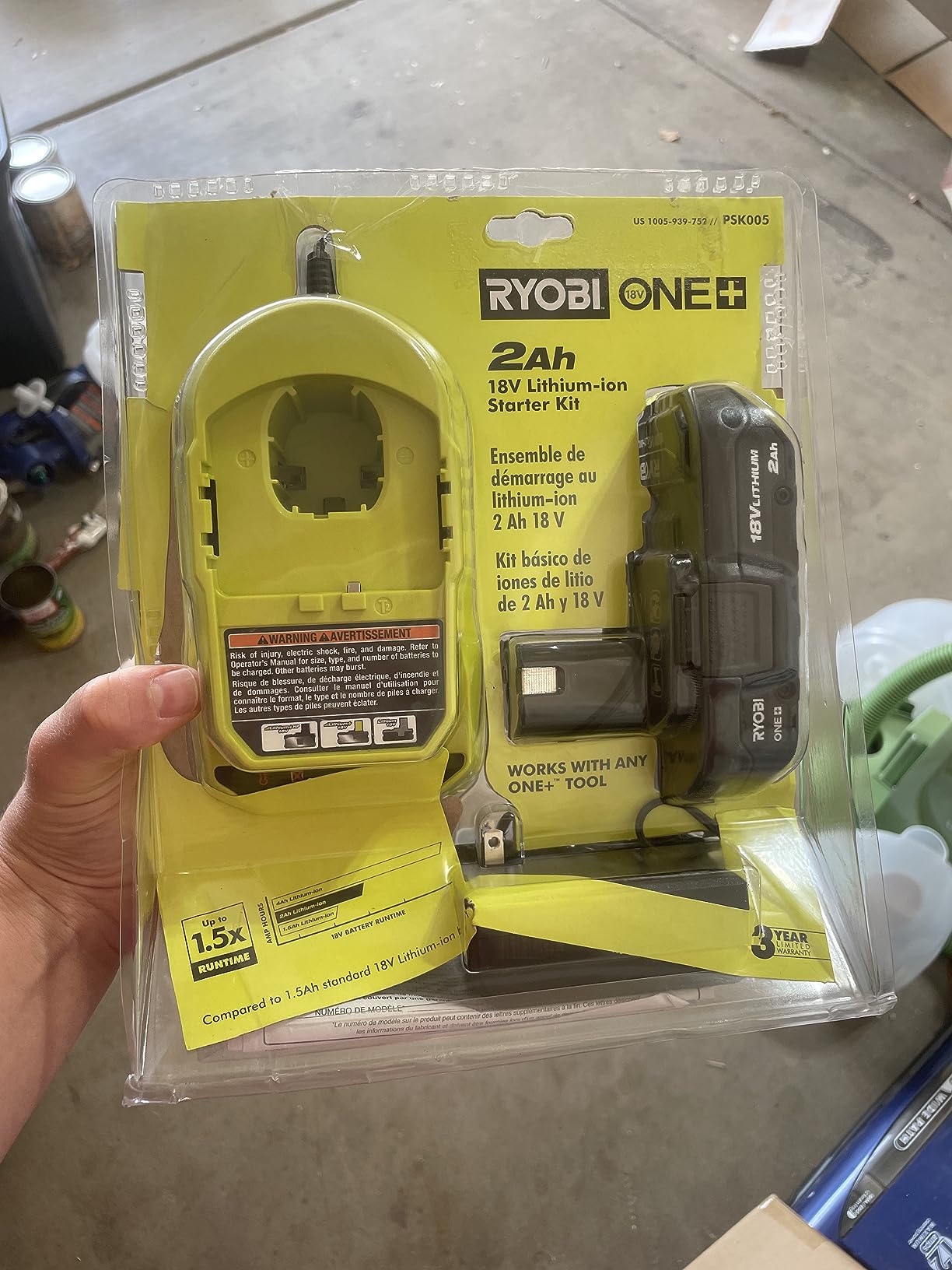 Ryobi One+ 18v Lithium Ion 2.0ah Battery and Charger Kit, Extreme Weather Performance Fast Charging Under 1 hour customer photo 2