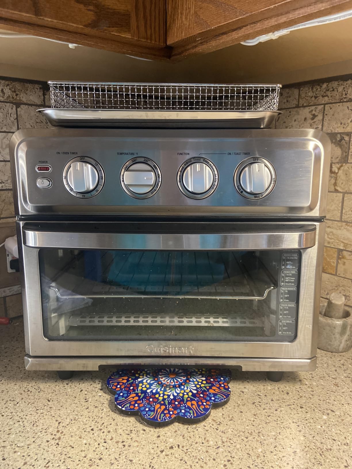 Air Fryer Toaster Oven, 1800W, 8-in-1 with Air Fry, Convection, Broil & Warm, 0.6 Cubic Feet, 60-Minute Timer, TOA-70NAS, Stainless Steel customer photo 1