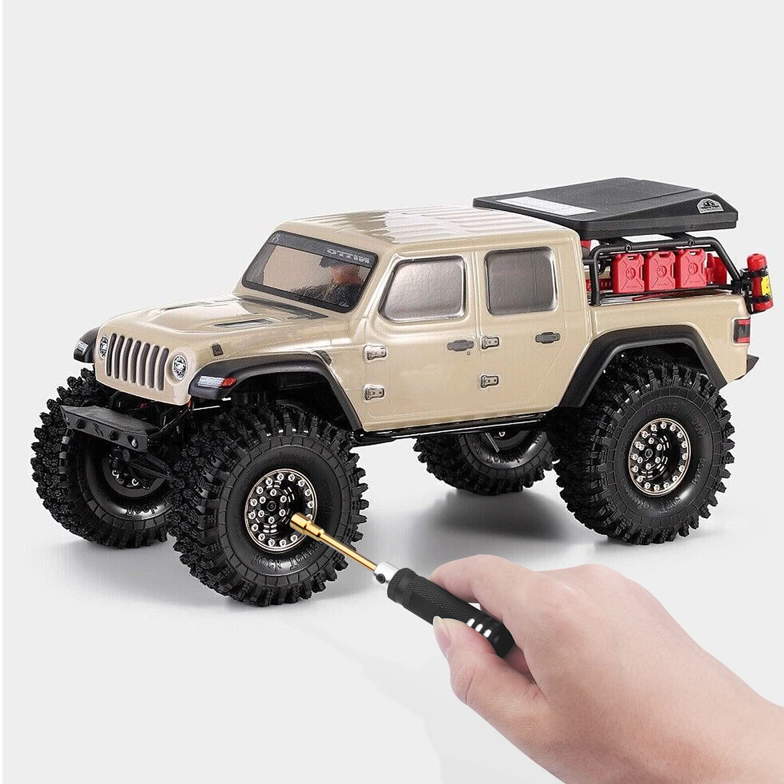 Hobbypark Hex Driver Set (1.5mm 2.0mm 2.5mm 3.0mm), Hex Nut Driver Set(4.0/5.5/7.0/8.0mm) Screwdriver Kit, 17mm Wheel Wrench, RC Screw Tray, Turnbuckle Wrench, RC Repair Tools Kit for RC Cars customer photo 2