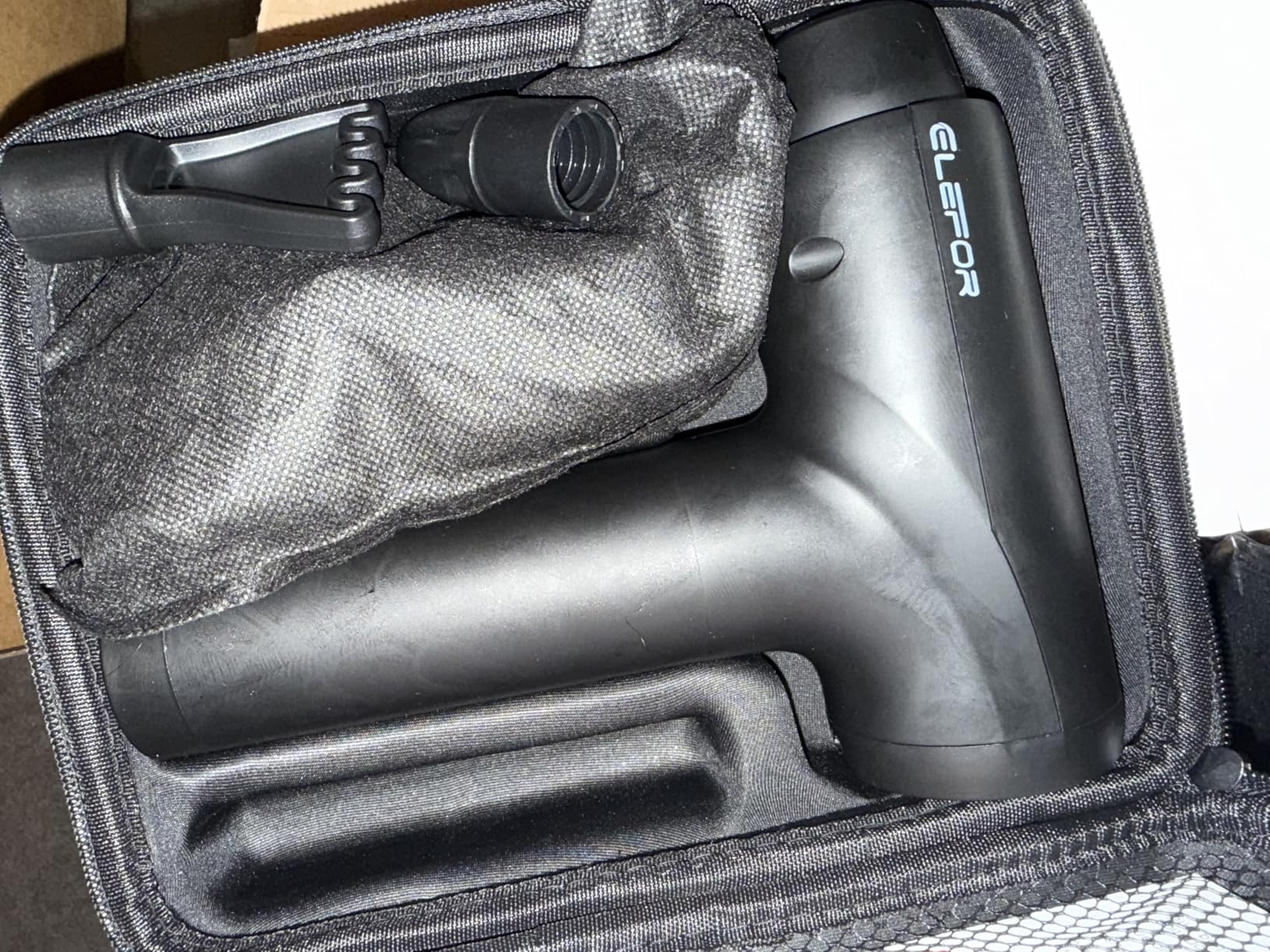Elefor Massage Gun Deep Tissue, Percussion Back Massager Gun for Athletes Muscle Massage Gun for Pain Relief with 8 Massage Heads & 20 Speeds (Matte Black) customer photo 2