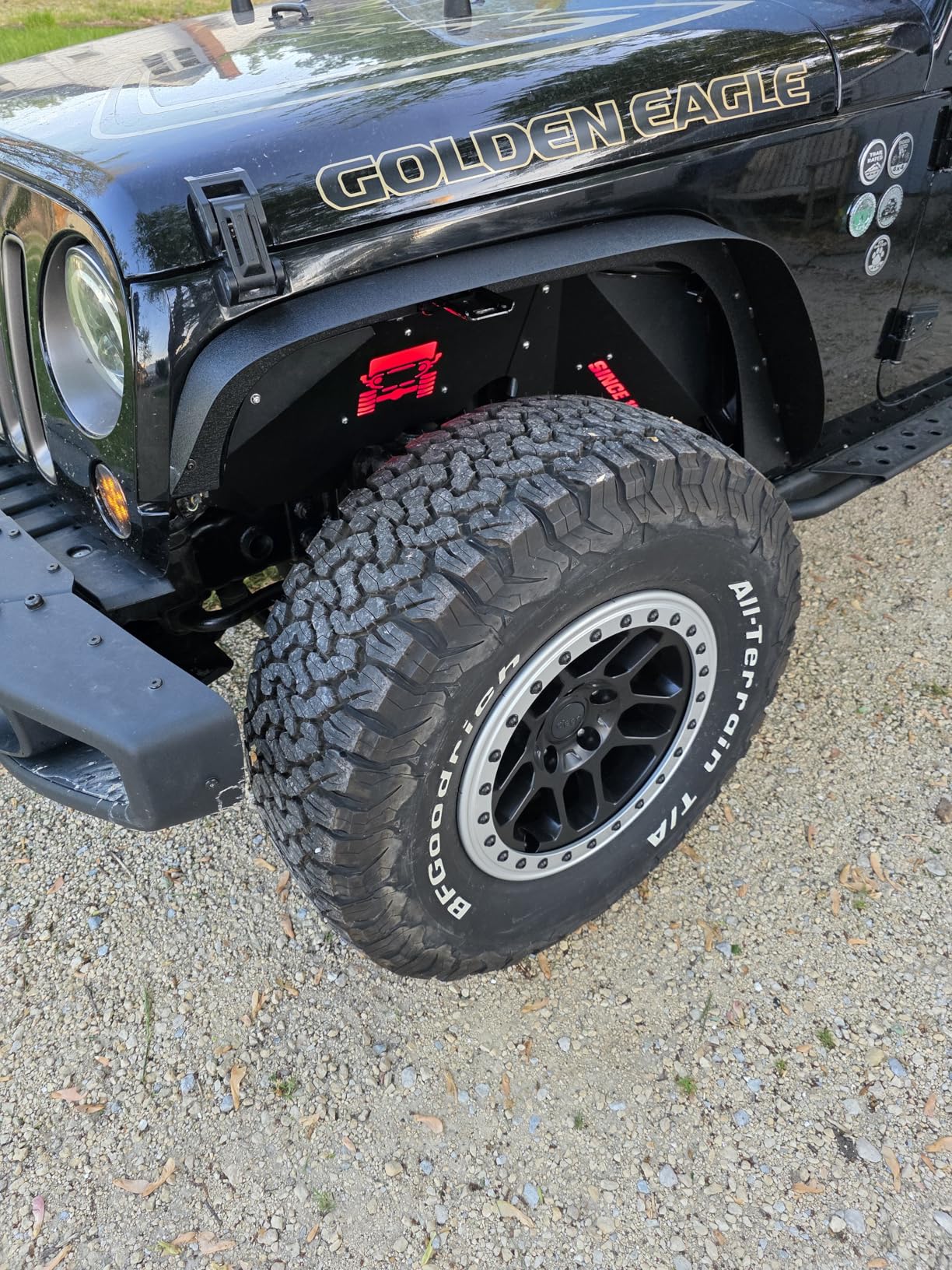 JROAD Inner Fender Front Fender Liners Compatible with Jeep Wrangler JL Aluminum,with 4 LED Lights for 2018-2022 Jeep Wrangler JL & JLU Unlimited 2 & 4 Door customer photo 1