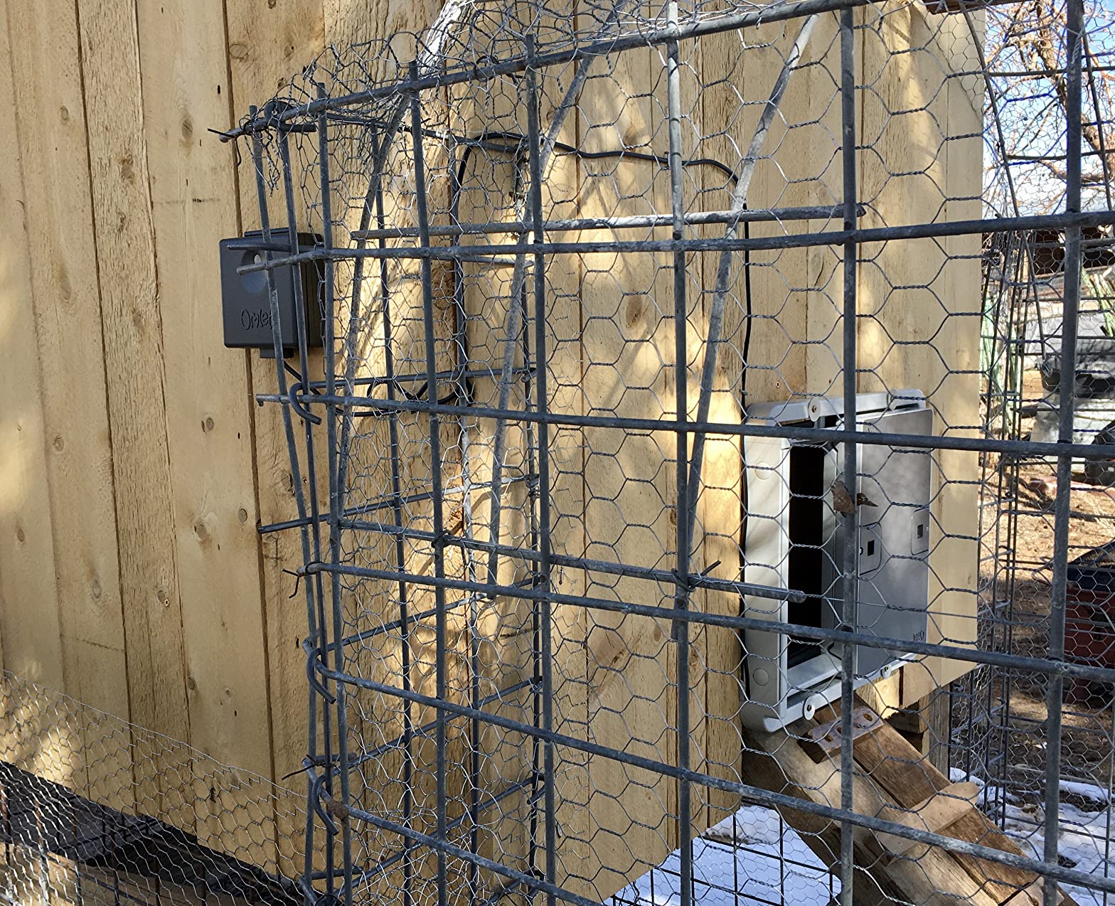 Omlet Automatic Chicken Coop Door Opener | Operated by Light Sensor or Timer | Easy to Install, No Maintenance Required | Improves Coop Security and Insulation | Built-in Safety Sensors | Grey customer photo 2