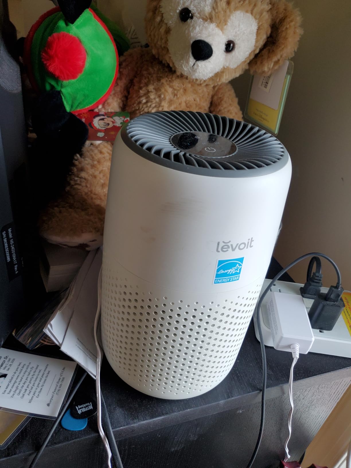 LEVOIT Air Purifiers for Bedroom Home, AHAM VERIFIDE, 3-in-1 Filter with Fragrance Sponge for Better Sleep, Filters Smoke, Allergies, Pet Dander, Odor, Dust, Office, Portable, Core Mini-P, Black customer photo 2