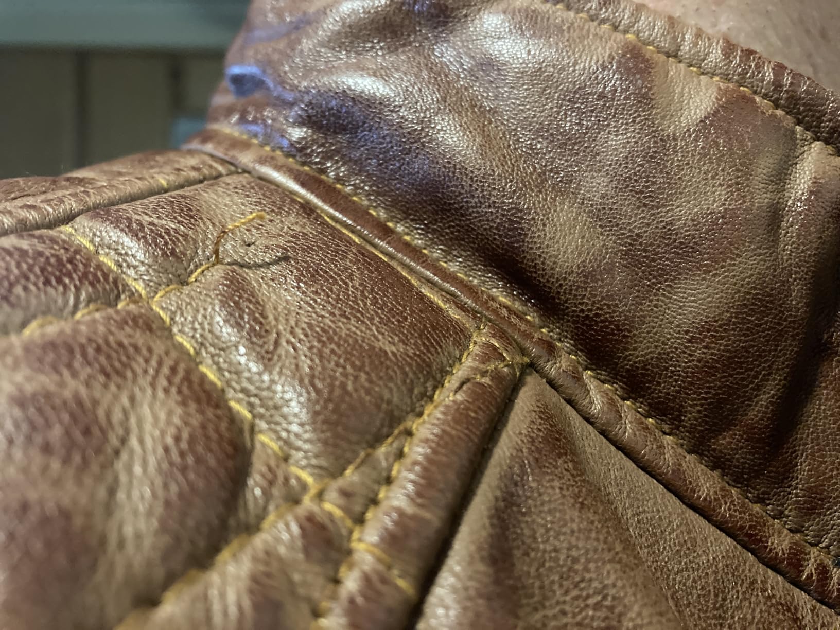 Vance Leather Men's Cafe Racer Waxed Lambskin Austin Brown Motorcycle Leather Jacket customer photo 2