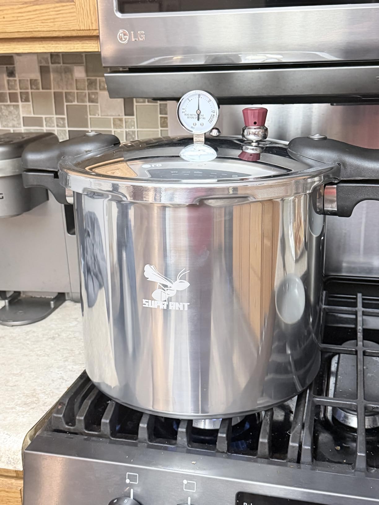 Supa Ant Canning Supplies - US Assembled Certified Food Grade Stainless Steel Canning Kit with XL Ladle, Wide Kitchen Funnel, Jar Lifter and Wrench, Bubble Popper/Measurer, Lid Lifter, Kitchen Tongs customer photo 2