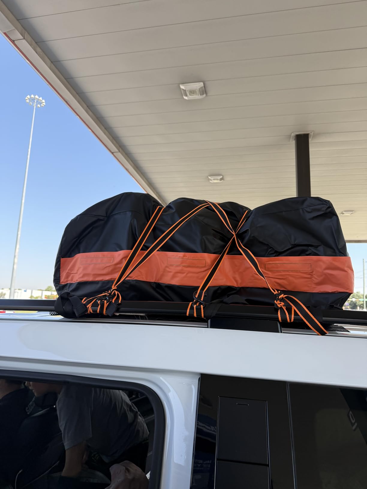 Car Rooftop Cargo Carrier Bag, 15 Cubic Feet Waterproof Heavy Duty 840D Car Roof Bag for All Vehicle with/Without Racks customer photo 1