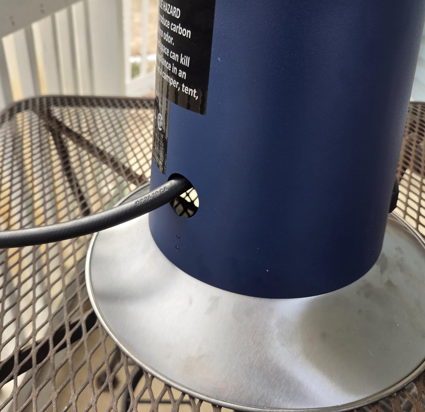 Cuisinart Portable Tabletop Patio Heater, 11,000 BTU Outdoor Propane Heater with Safety Tilt Switch and Adjustable Heat, Burner Screen Guard, 30 sq. Foot Heat Range, Black customer photo 1
