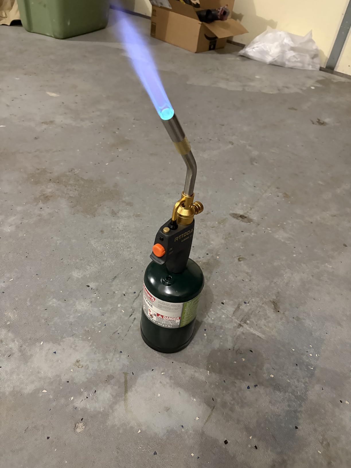 RTTOOA Propane Torch Head, GJ-8000pro High Intensity Torch Head, Trigger Start Gas Torch Kit for Propane, Pencil Flame Welding Torch Fuel by Mapp/Map/Propane, Soldering, Cooking (CSA Certified) customer photo 1