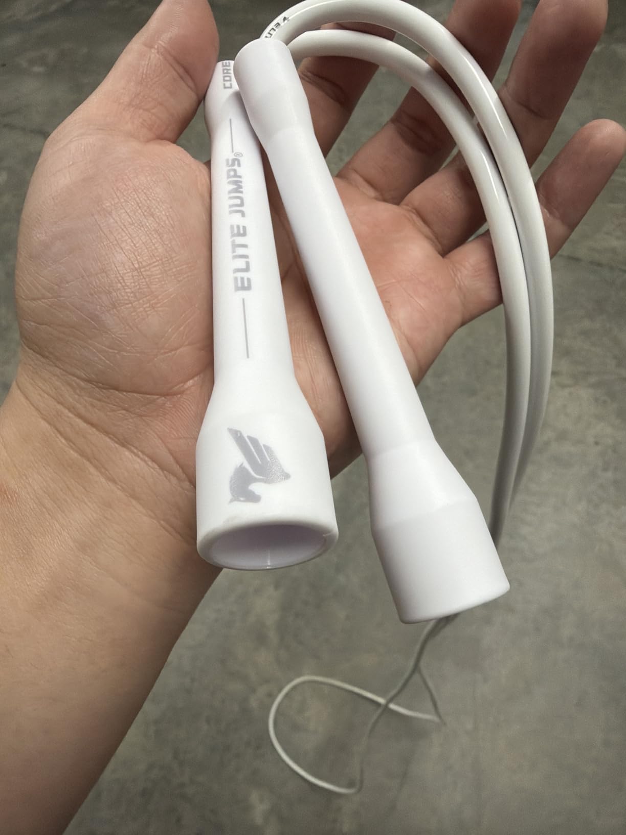 Elite Jumps Adjustable Jump Rope - 6mm PVC Training Rope for Fitness & Cardio | Indoor/Outdoor Skipping Rope with Unbreakable Handles customer photo 2