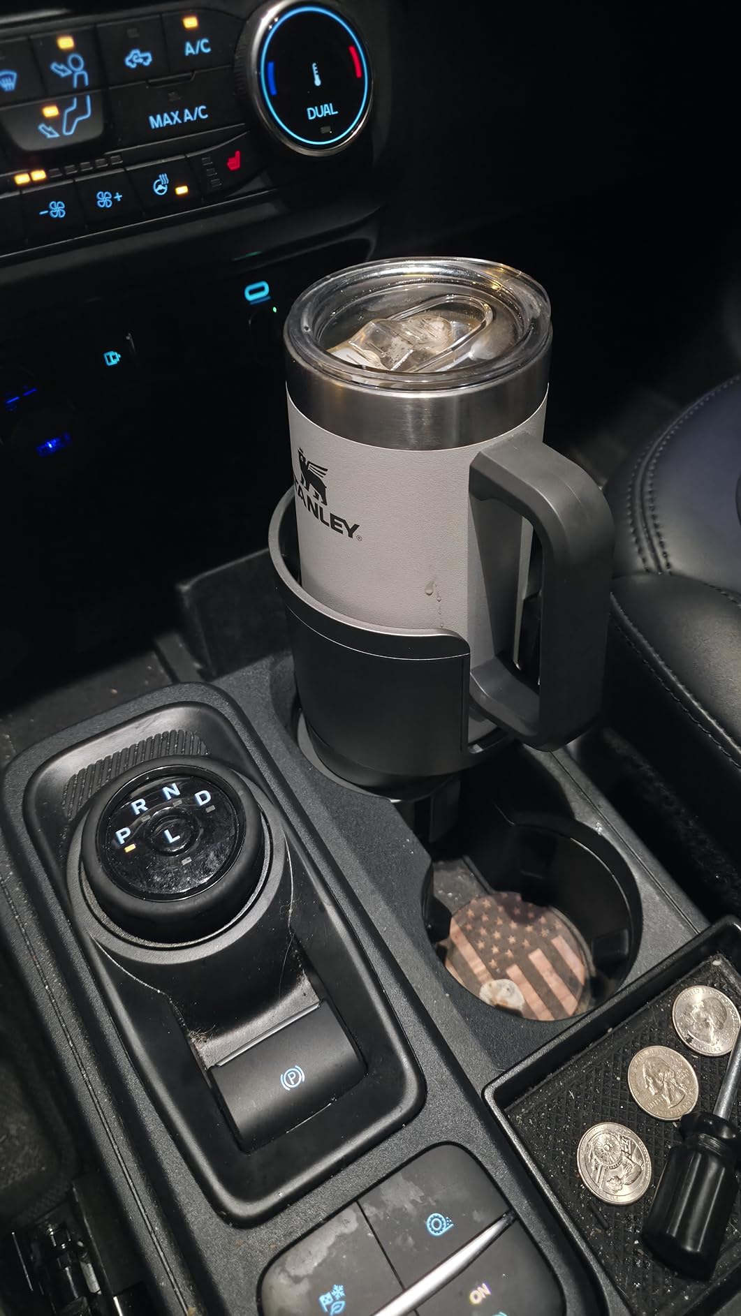 Upgraded Car Cup Holder Expander Adapter with Offset Adjustable Base, Compatible with Yeti 14/24/36/46oz Ramblers, Hydro Flasks 32/40oz, Other Large Bottles Mugs in 3.5