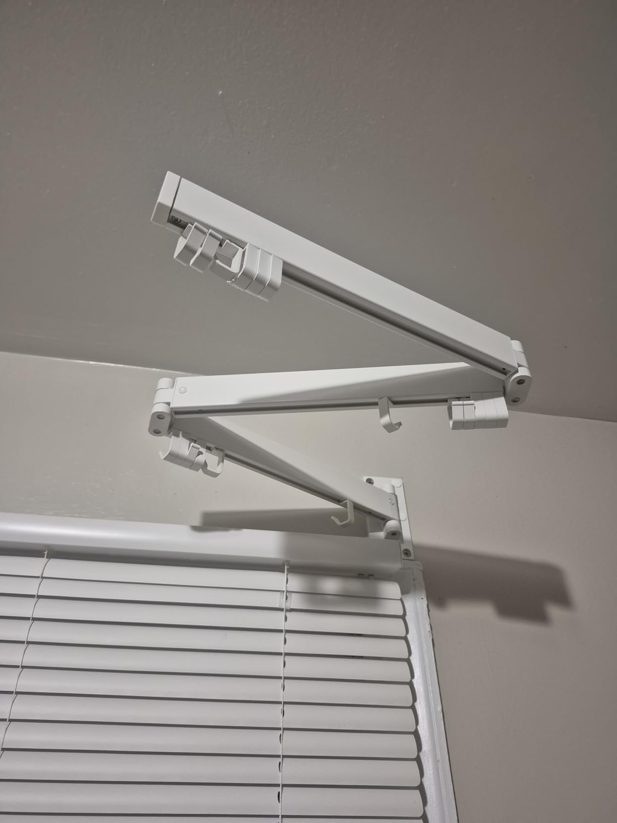 Clothes Drying Rack,Laundry Space Saver Wall Mounted,Retractable,Collapsible(Tri-Fold), White Color Rack Clothing customer photo 2