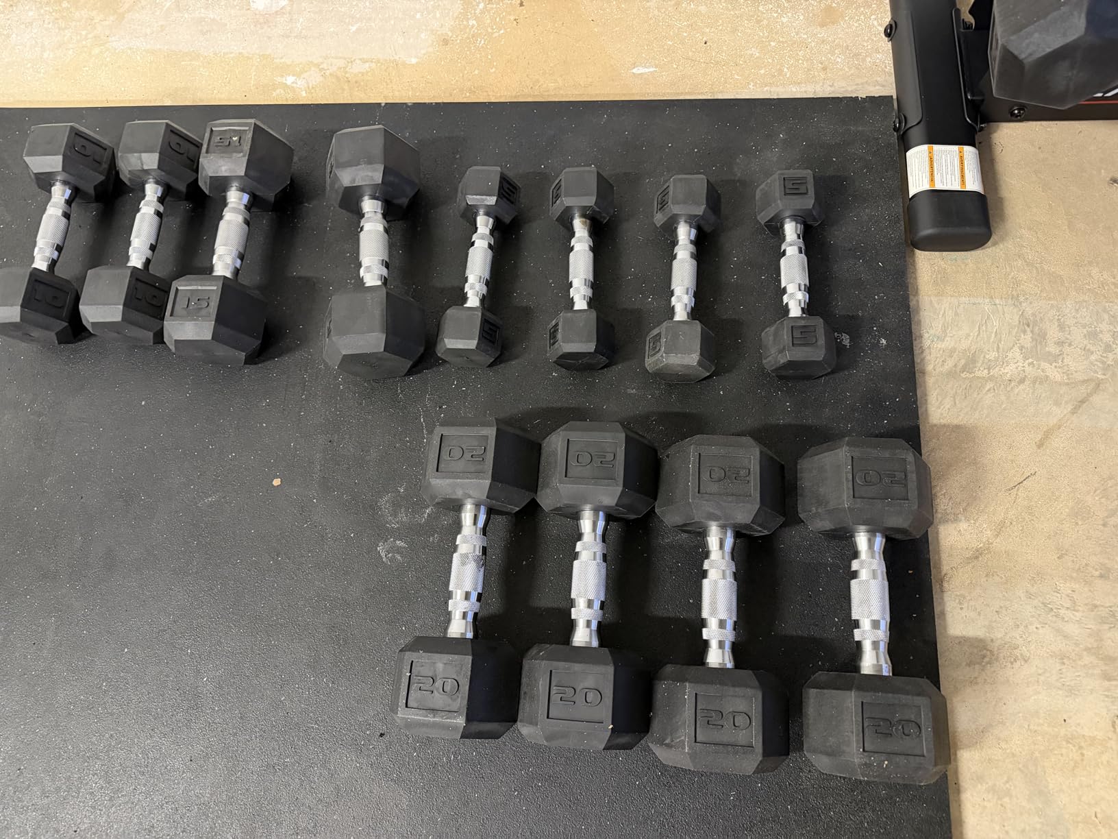 CAP Rubber Coated Hex Dumbbell Set with Storage Rack, Space-Saving Vertical Compact Storage for Home Gym Strength Training customer photo 1