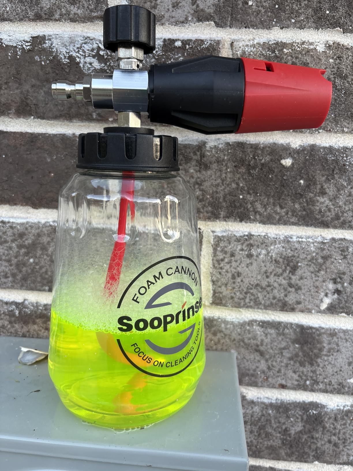 Sooprinse Foam Cannon, Adjustable Snow Foam Lance Transparent Body, Professional Car Foam Blaster with 1/4 Inch Quick Connector, 4000 PSI, 1L customer photo 2