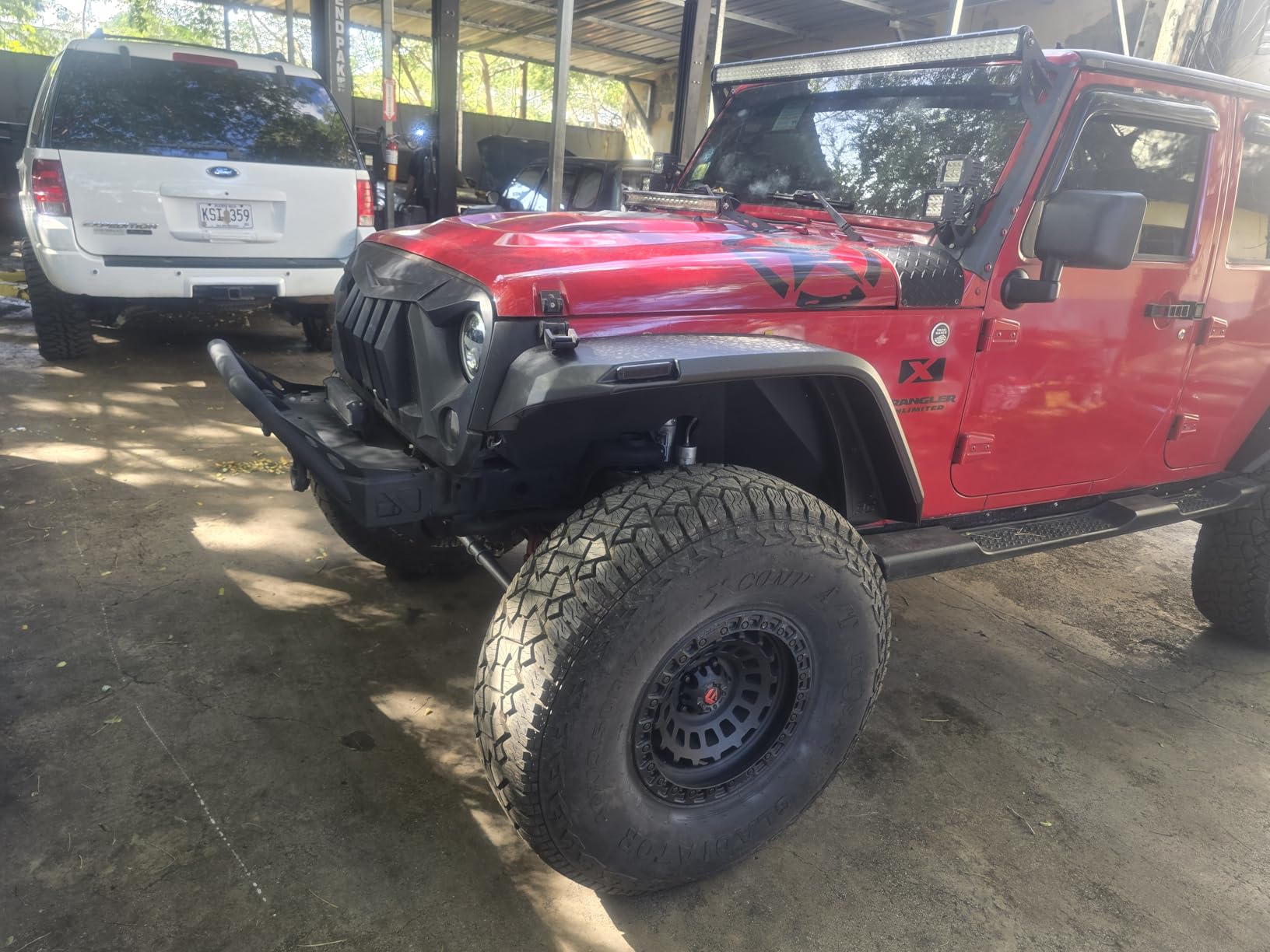 Rough Country High Clearance LED Flat Fender Flare Kit for Jeep Wrangler JK (2007-2018) - Set of 4 with Dual LED Lights customer photo 1