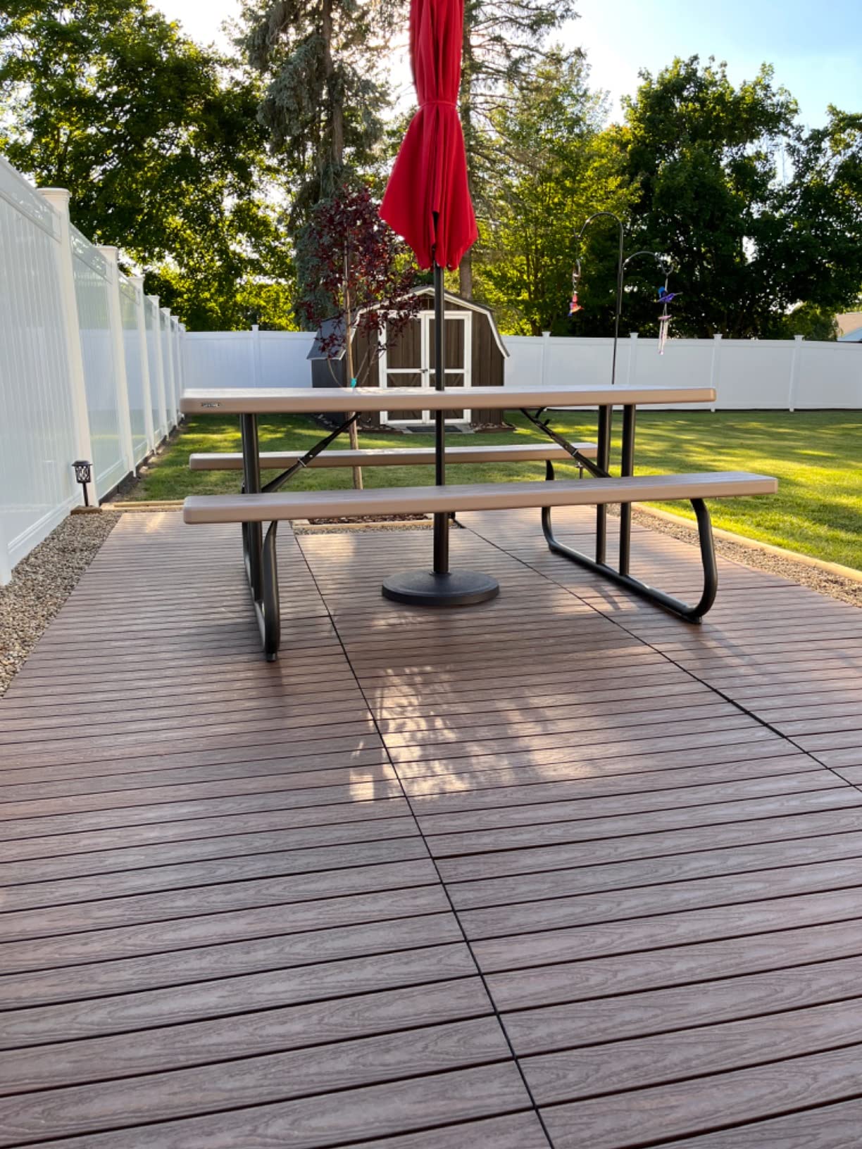 NewTechWood UltraShield Naturale 1 ft. x 3 ft. Quick Deck Outdoor Composite Deck Tile in Brazilian Ipe (15 sq. ft. Per Box) customer photo 2