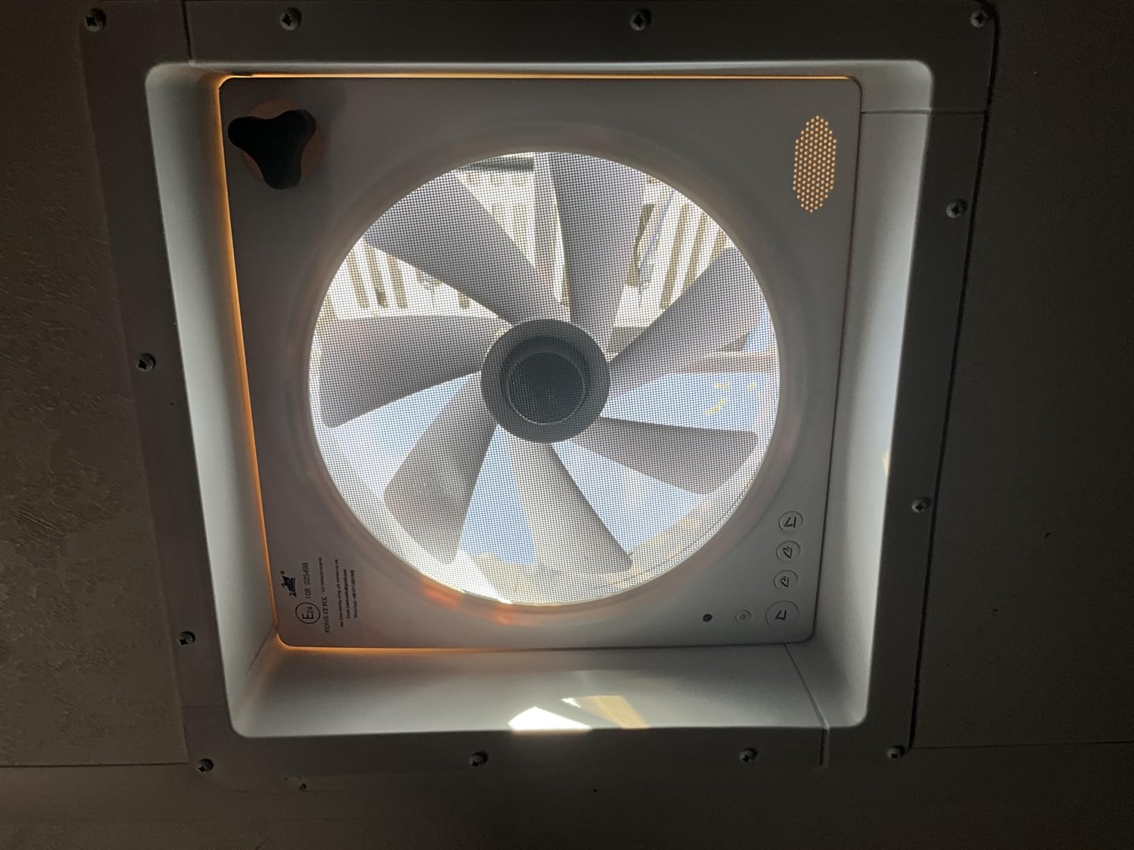Build-in Rain Shield RV Roof Fan Vent Trailer Camper 10 Speed 12V 14'' Reversible customer photo 1