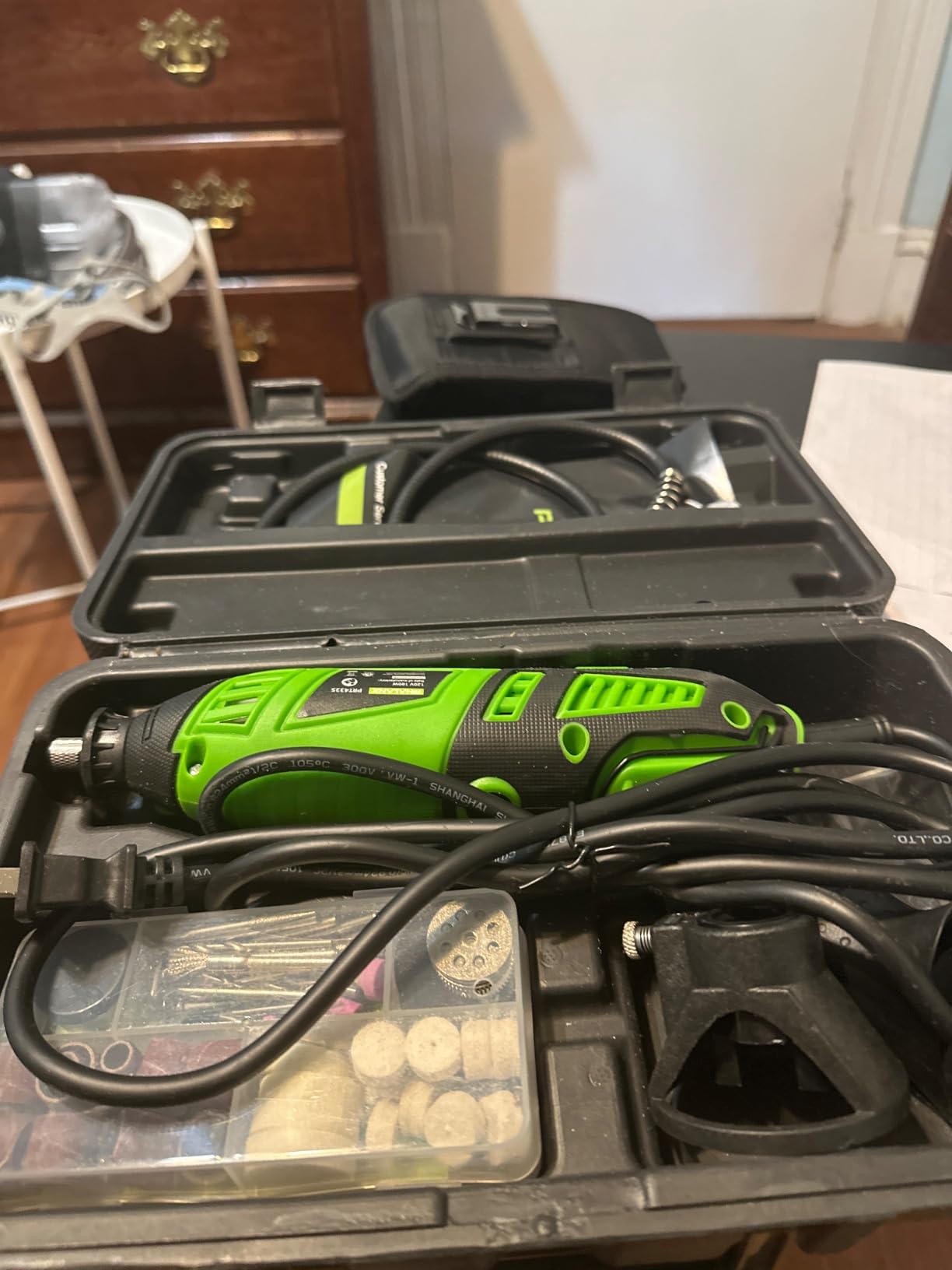 180W Rotary Tool Kit, 1.5-Amp PHALANX 6 Variable Speed with Flex Shaft, 8000-32000RPM Multi-Tool& 139pcs Accessories Kit, Power Multiuse Set Prefect for Crafting Projects and DIY Creations… customer photo 2