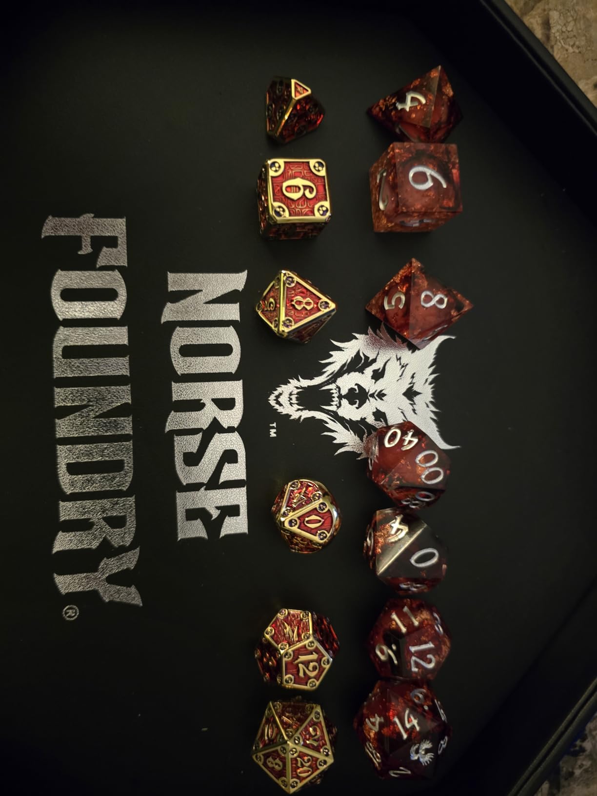 Dungeon Delve Blood Oath Metal Dice Set - Forge Your Adventure: Premium Zinc Alloy D20 Dice Set - Complete Set for TTRPG - Boost Your Gaming Experience with Metal Dice customer photo 1