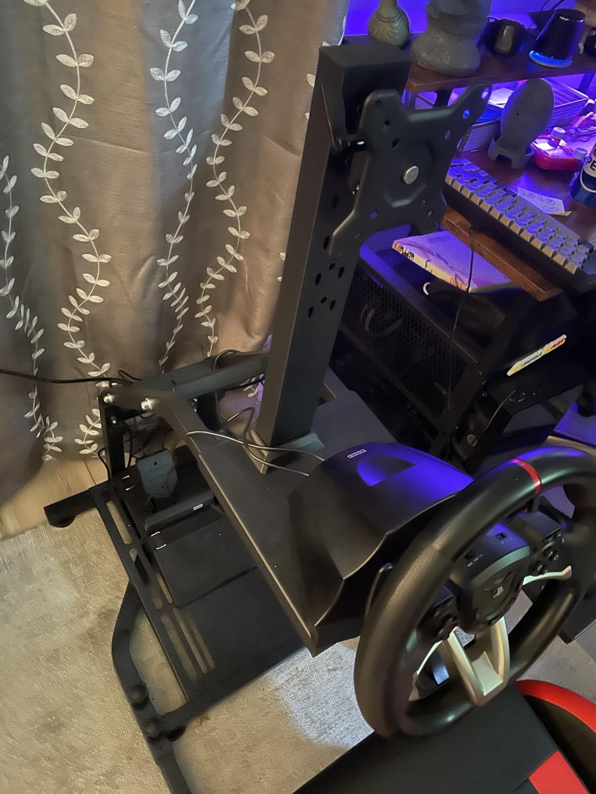 Dardoo G29 Adjustable Gaming Sim Cockpit With Red Seat Fit for Logitech G920 G923, for Thrustmaster T300 Racing Steering Wheel Stand customer photo 2