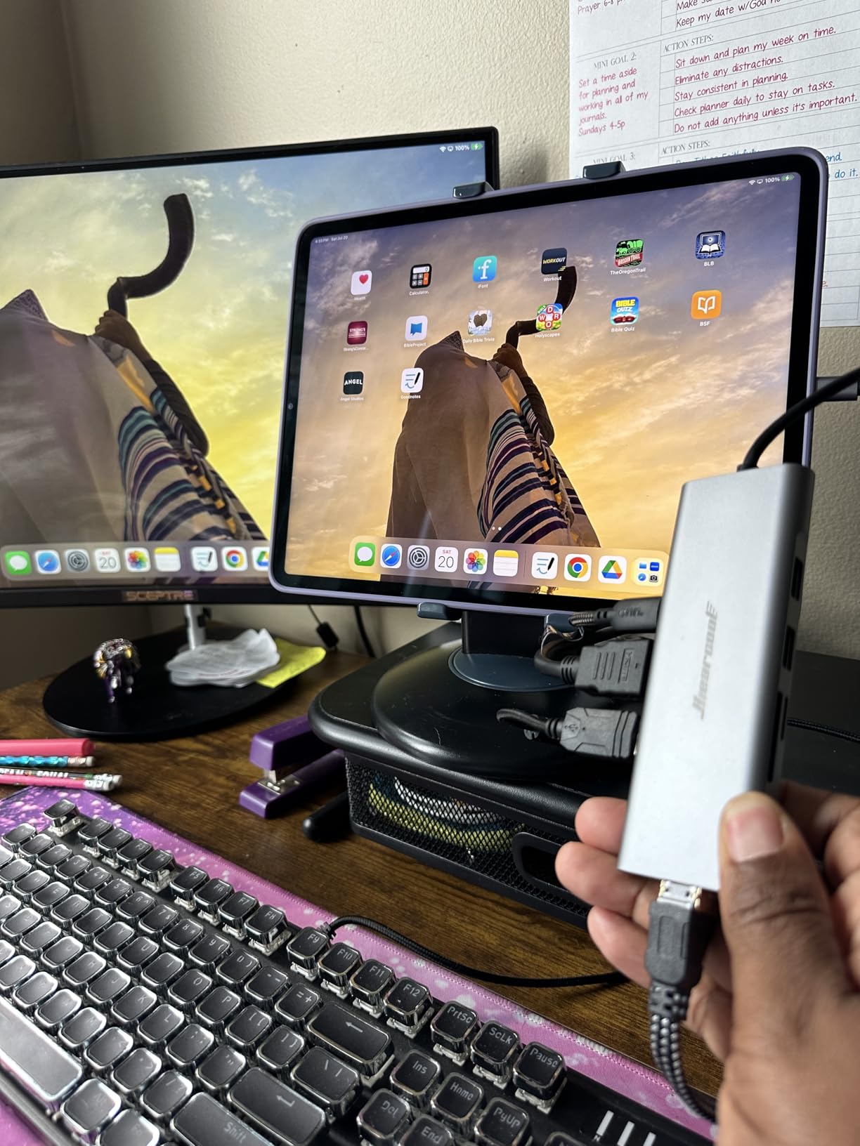 Hiearcool USB C Hub Ethernet 8-in-1, 4K@60Hz USB-C to HDMI Multiport Adapter with 1Gbps RJ45, 100W PD, 3 USB 3.0, SD/TF, Compatible for MacBook Pro/Air, Dell, Lenovo Laptops customer photo 2