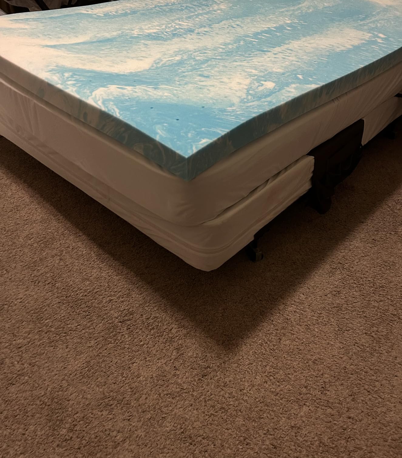 EGO Topper 3 Inch Queen Memory Foam Mattress Topper, Gel Foam Mattress Topper for Pressure Relief, Ventilated Design customer photo 2