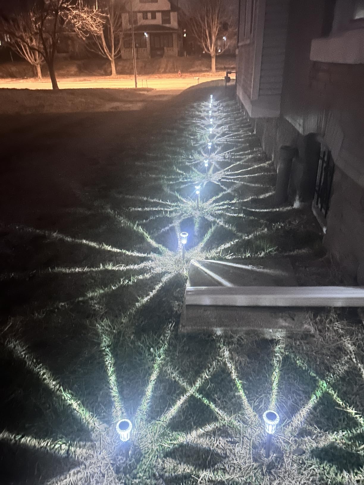 Solar Outdoor Lights, 10 Pack Waterproof Stainless Steel Solar Stake Lights for Pathway Garden Yard Path Walkway Driveway Lawn Patio Outside Decor, Cool White customer photo 2
