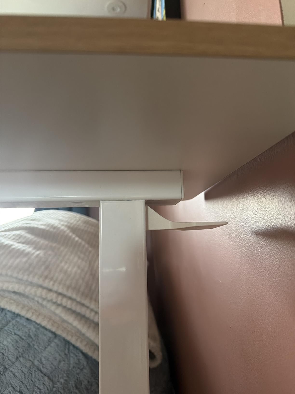 SANODESK Medical Adjustable Overbed Bedside Table with Hidden Casters customer photo 1