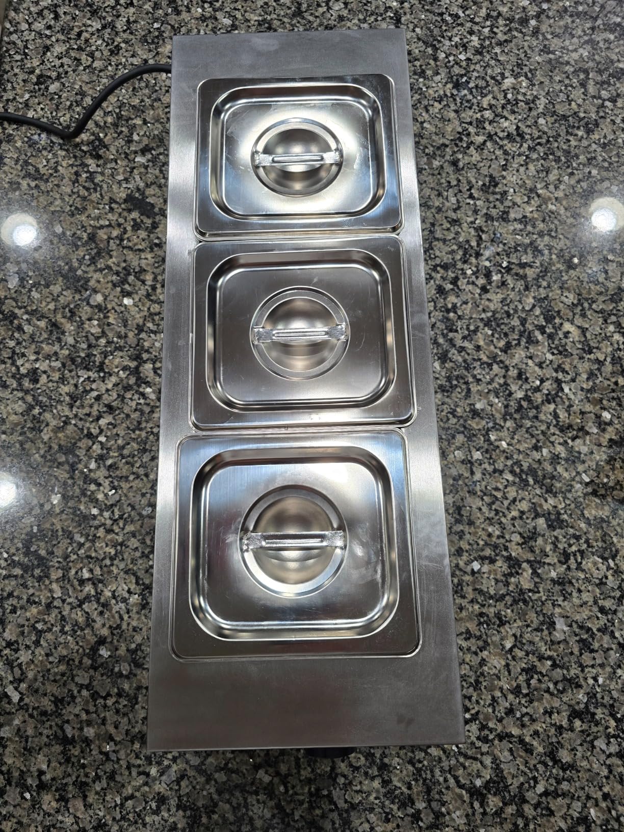 ALDKitchen Chocolate Melting Pot - Commercial Stainless Steel Electric Chocolate Melter, 1 Large Tank + 2 Extra Small Tanks, Adjustable Temp 86-185°F customer photo 1
