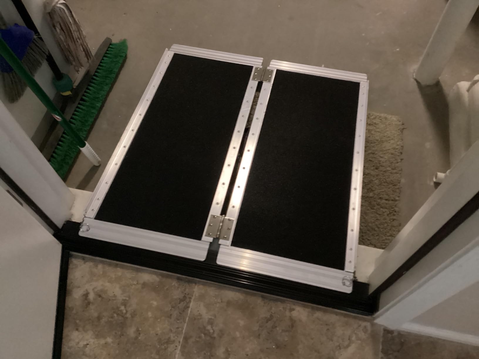 Portable Wheelchair Ramp 3FT, Ramps for Wheelchairs for Home Steps | Non-Skid, Aluminum, 800lb, Protective Side Rails, Handle, Universal Mobility Scooter Compatibility, Compact Foldable Storage customer photo 1