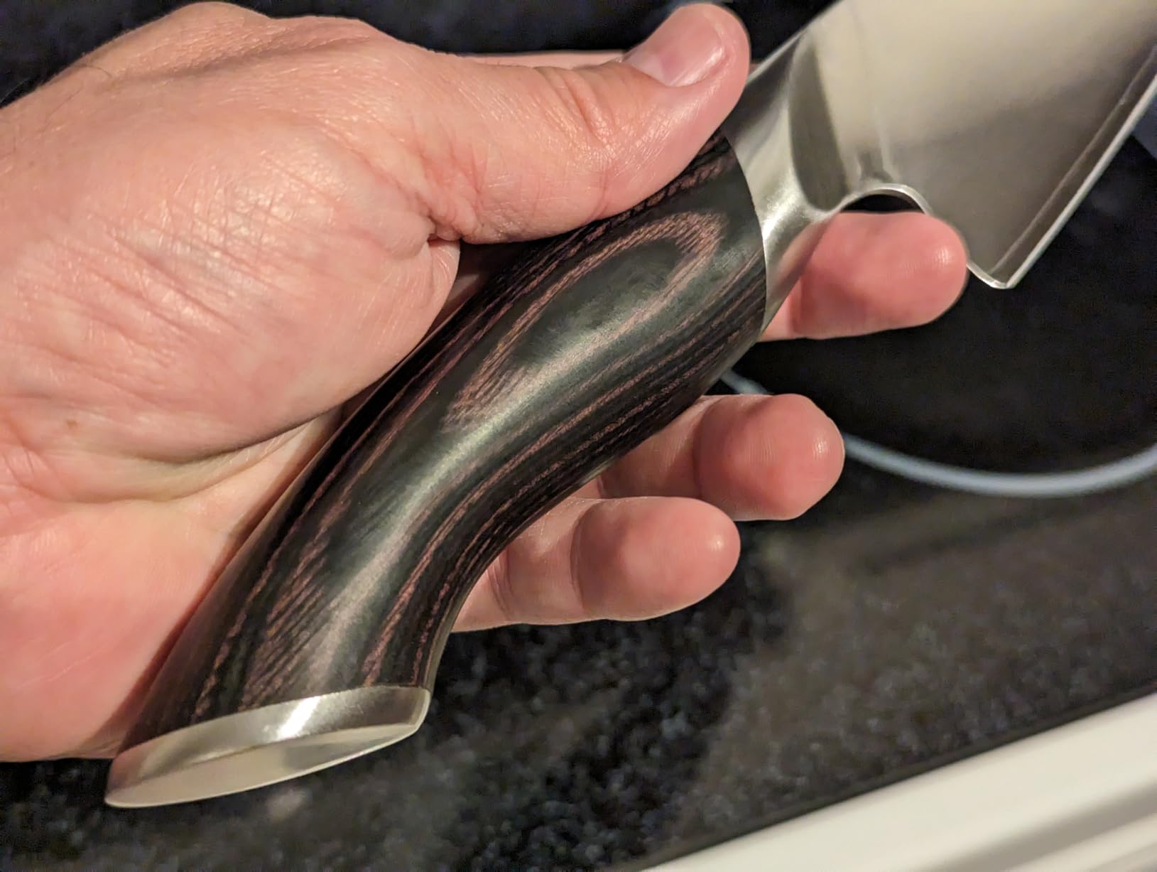 HOSHANHO Kitchen Knife in Japanese High Carbon Steel, Professional High-Class Chef's Knife 8 inch, Non-slip Ultra Sharp Cooking Knives with Ergonomic Handle customer photo 1