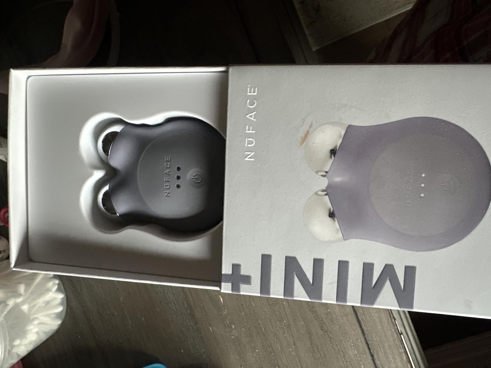 NUFACE MINI+ Facial Sculpting Tool - Microcurrent Face Massager Device for Skin Tightening, Contouring, Depuffing & Toning Cheeks, Neck & Jawline + Lymphatic Drainage & Activator Gel, Sandy Rose customer photo 1