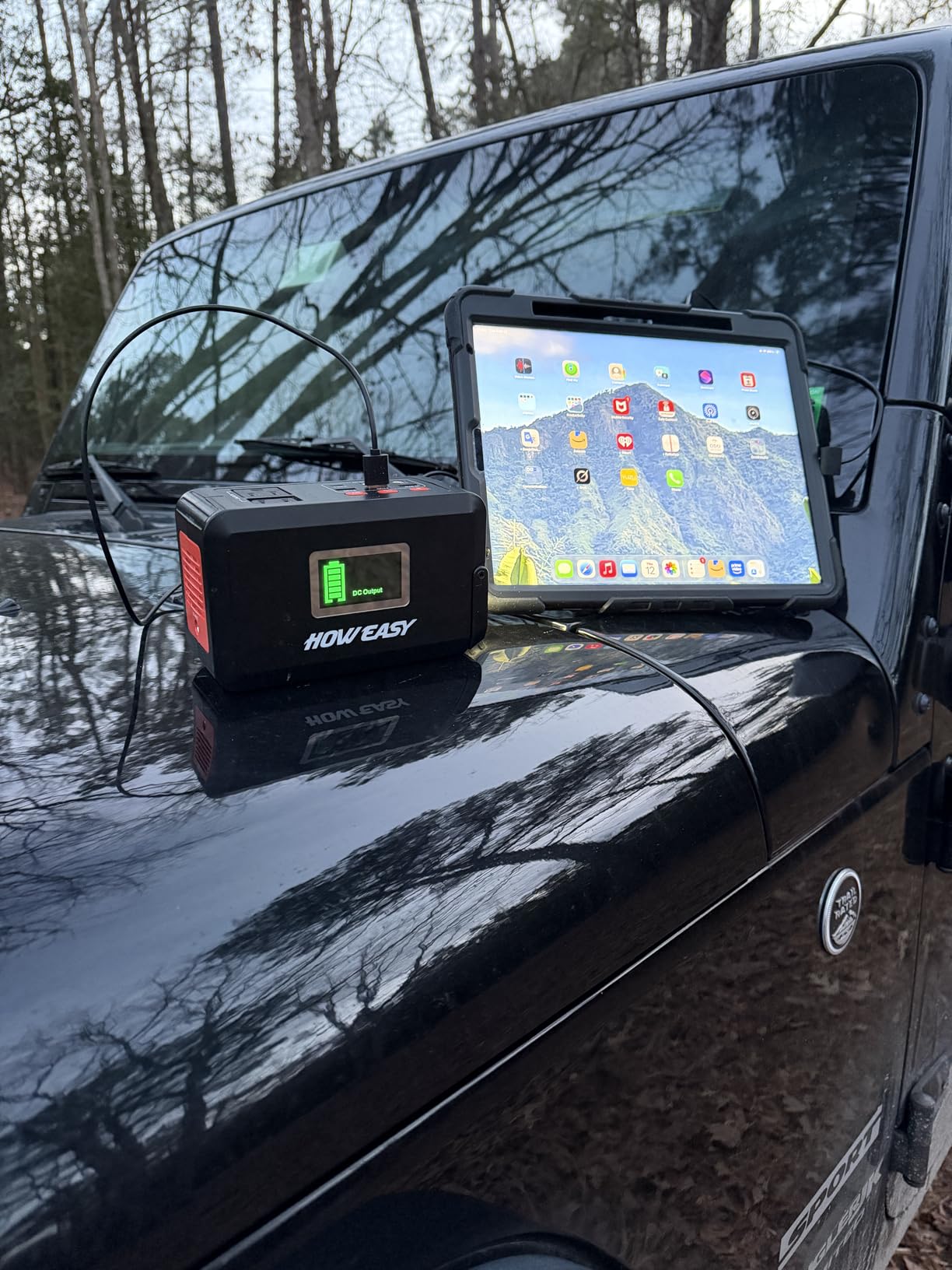 HOWEASY Portable Power Station,120W(240W Peak) Solar Generator,88Wh Lithium Battery Power with 110V AC Outlet/DC/USB/LED Light for Outdoor Camping Trip Hunting Emergency(Solar Panel Optional) customer photo 2