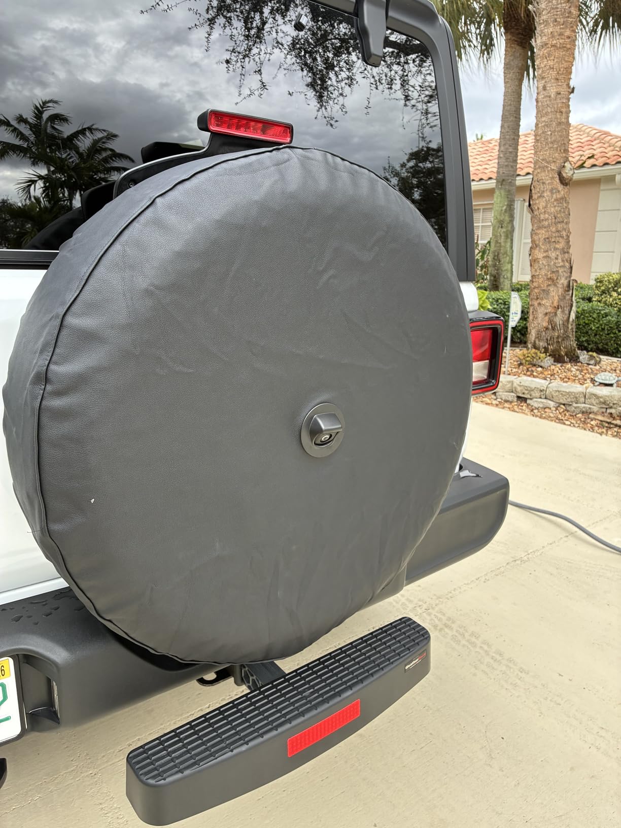 MOONET Tire Cover with Camera Hole, for Jeep Wrangler JL with Back-up Camera, Sport & Sahara (2018-2025), Fits 245/75R17, 255/75R17, 255/70R18 customer photo 1