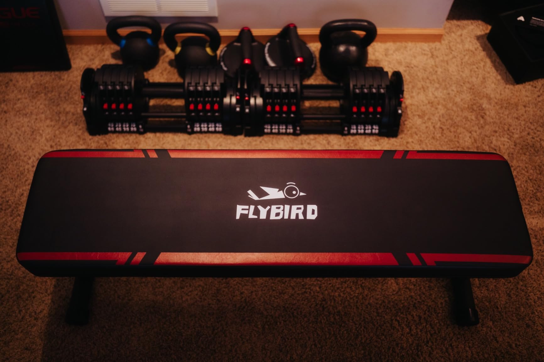 FLYBIRD Flat Bench, Foldable Flat Weight Bench Easy Assembly for Strength Training Bench Press, 600/1000 LBS 2 Versions customer photo 2