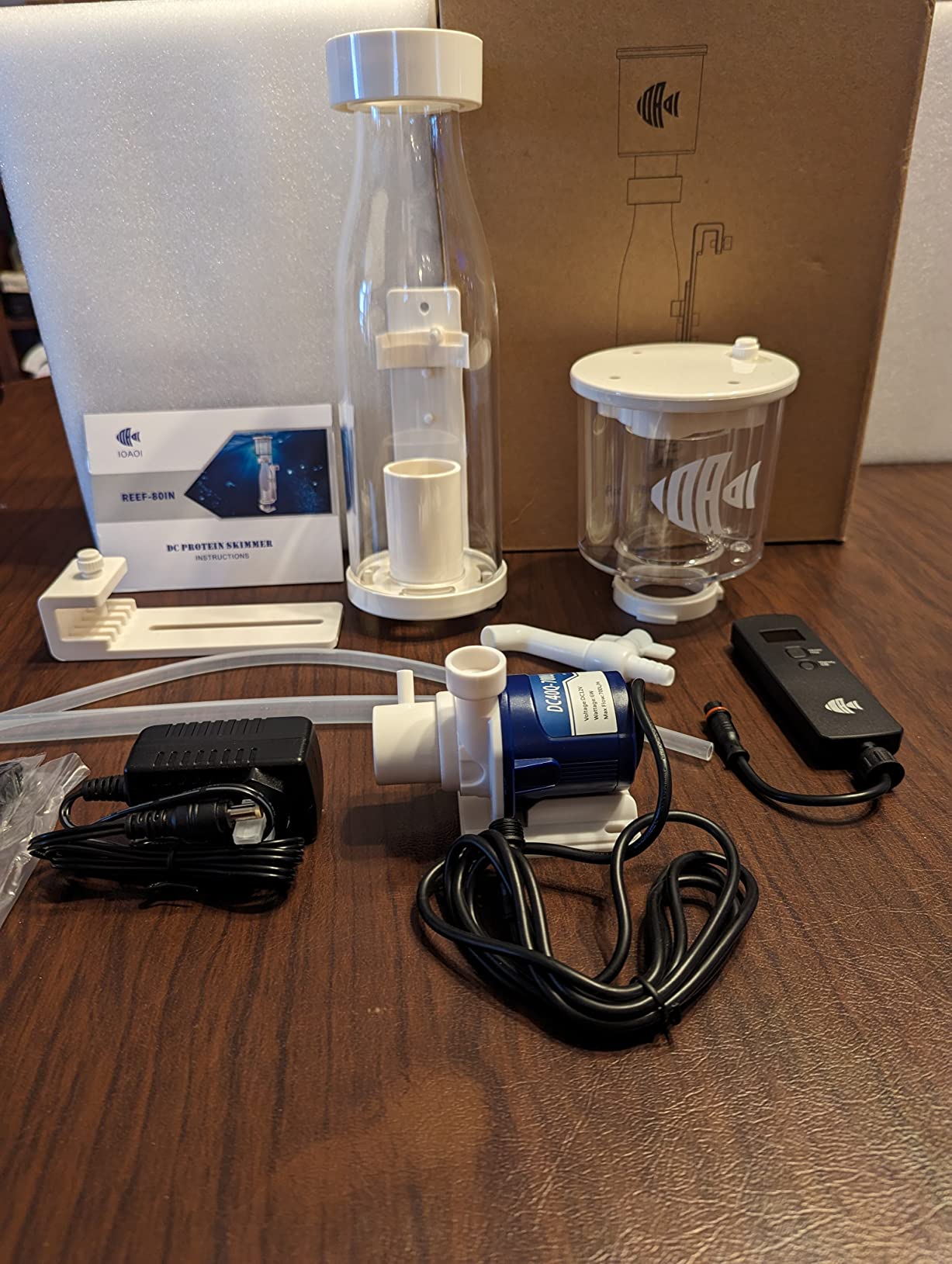 Protein Skimmers for Saltwater Aquariums, Hang On Protein Skimmer for Fish Tanks up to 80 Gallons, DC Pinwheel Pump with Controller, Not for Rimmed Tank customer photo 2