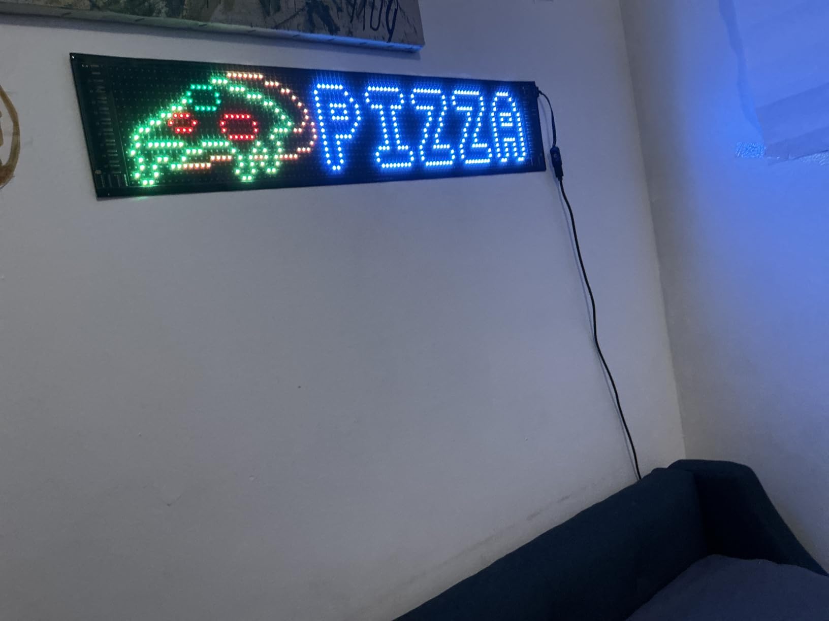 RAYHOME Scrolling Huge Bright Advertising LED Signs, Flexible USB 5V LED Store Sign Bluetooth App Control Custom Text Pattern Animation Programmable Display for Store Car Bar Hotel (27''x5'') customer photo 1
